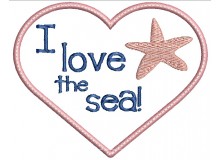 Stickserie - I love the sea - Seestern
